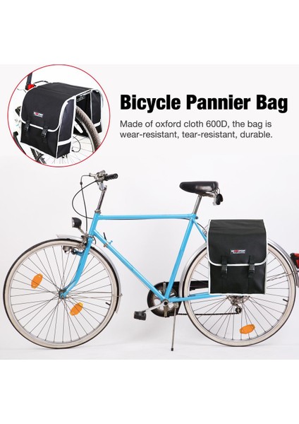 Siyah Stil Şehir Bisikleti Yan Çanta Çanta Yağmurluk ve Yansıtıcı Şerit Su Geçirmez Bisiklet Arka Koltuk Yan Çantalar Paketi Bisiklet Aksesuarları (Yurt Dışından) indirimleri