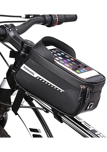 Altın Tarzı 1.5l Bisiklet Çantası Su Geçirmez Dokunmatik Ekran Telefon Kılıfı Üst Tüp Çantası Çerçeve Ön Tüp Işık Bariyeri Kulaklık Deliği Bisiklet Çerçeve Pouch (Yurt Dışından) fırsatları