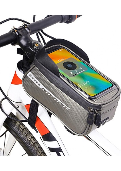 Altın Tarzı 1.5l Bisiklet Çantası Su Geçirmez Dokunmatik Ekran Telefon Kılıfı Üst Tüp Çantası Çerçeve Ön Tüp Işık Bariyeri Kulaklık Deliği Bisiklet Çerçeve Pouch (Yurt Dışından) indirimleri