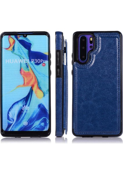 Bdt Shop Huawei P30 Pro Kart Yuvaları Için Cüzdan Kılıf Kickstand Çift Manyetik Toka (Yurt Dışından)