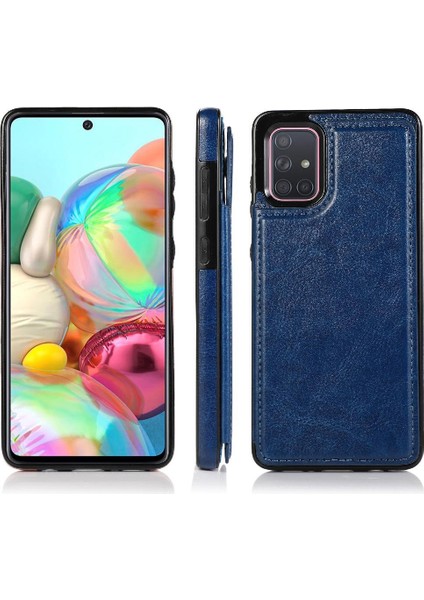 Samsung Galaxy A71 5g Pu Deri Kickstand Kart Yuvaları ile Cüzdan Kılıf (Yurt Dışından)