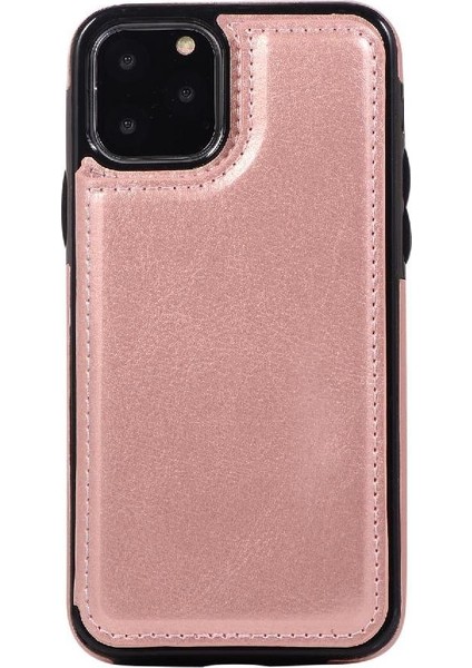 Kart Tutucu Kickstand ile IPhone 11 Pro Max Pu Deri Için Cüzdan Kılıf (Yurt Dışından)