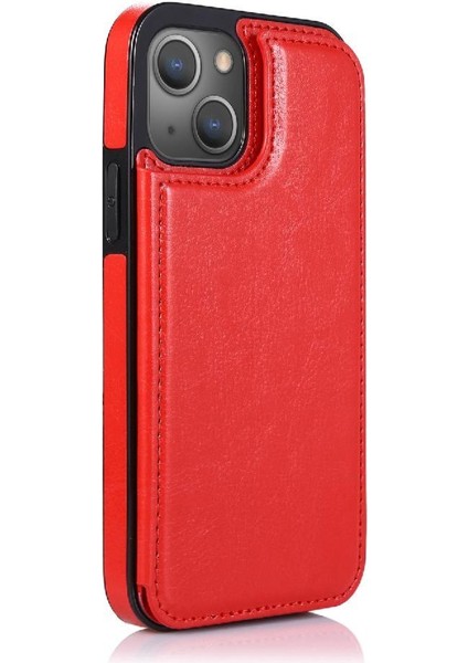 Kart Tutucu Kickstand Kart Yuvaları ile IPhone 14 Artı Cüzdan Durumda Pu (Yurt Dışından)