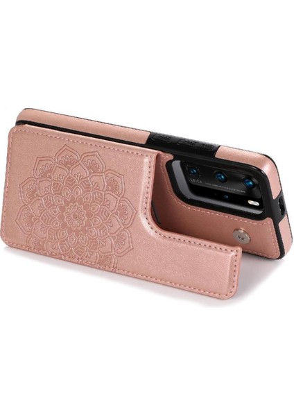 Cüzdan Kart Tutucu Kılıf ile Huawei P40 Pro Pu Deri Çevirme Darbeye (Yurt Dışından) modelleri