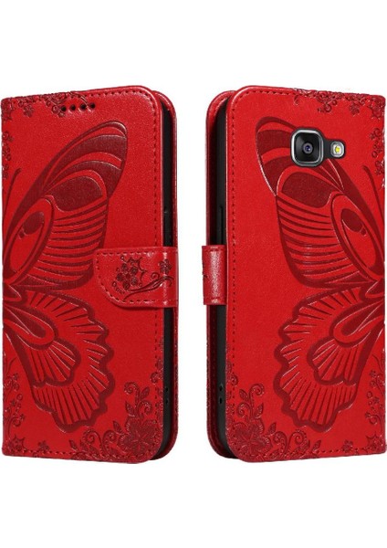 Samsung Galaxy A3 Için Flip Case 2016 Ayrılabilir El Kayışı Kabartmalı Yüksek (Yurt Dışından)
