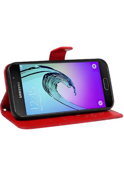 Samsung Galaxy A3 Için Flip Case 2016 Ayrılabilir El Kayışı Kabartmalı Yüksek (Yurt Dışından)