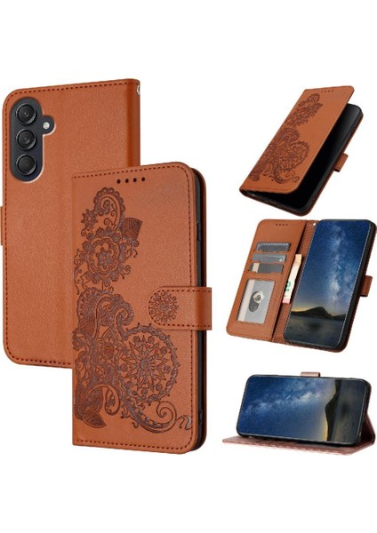 Bdt Shop Kart ile Samsung Galaxy M55 Pu Deri Manyetik Kapatma Için Flip Case (Yurt Dışından)