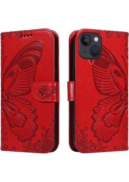 Kredi Kartı Yuvası ile IPhone 14 Için Flip Case Ayrılabilir El Kayışı Yüksek (Yurt Dışından)