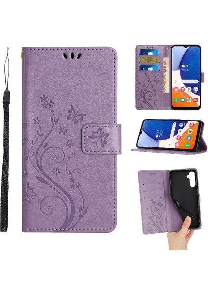 Samsung Galaxy A05S Pu Deri Kart Tutucu Bilek Kayışı Için Filp Durumda (Yurt Dışından)