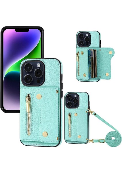 IPhone 14 Için Kılıf Artı Mini Sırt Çantası Hafif Kart Yuvaları Büyük Uzun (Yurt Dışından)