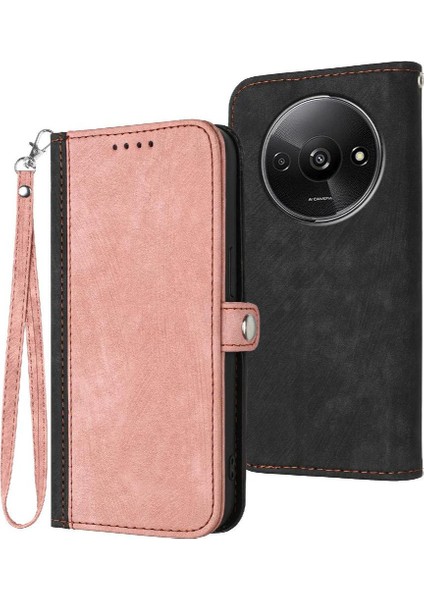 Xiaomi Redmi A3 Kickstand Koruyucu Cüzdan Pu Deri Manyetik (Yurt Dışından)
