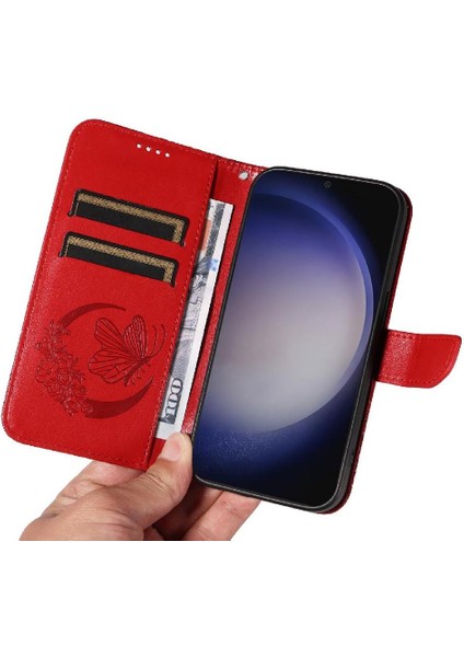 Samsung Galaxy S24 Artı Yüksek Kaliteli Deri ile Kabartmalı Flip Case (Yurt Dışından) fırsatları