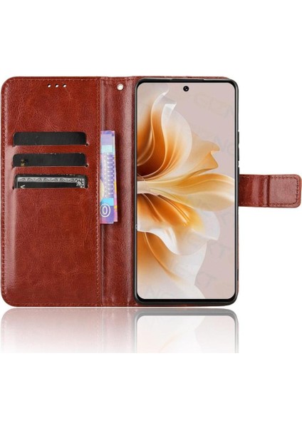 Oppo A3 Pro 5g Için Kılıf Manyetik Cüzdan Kapak Çevirin Kart Tutucu (Yurt Dışından)
