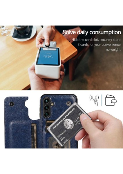 Samsung Galaxy A35 5g Kart Yuvaları Için Cüzdan Kılıf Pu Deri Kickstand (Yurt Dışından) indirimleri