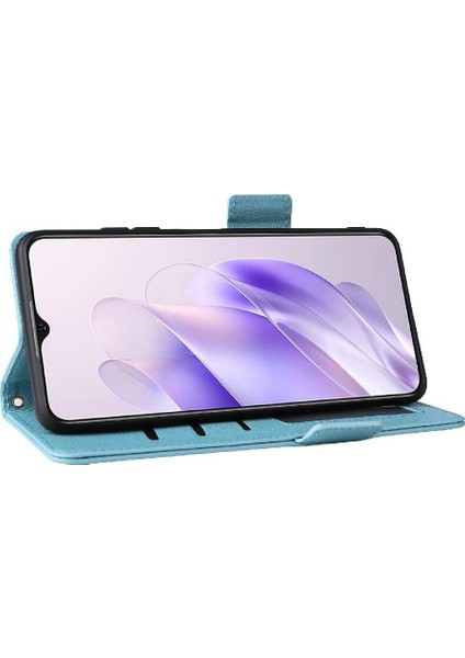 Oukitel C37 Kart Yuvaları Için Flip Case Tutucu Yan Toka Pu Deri Cüzdan (Yurt Dışından)