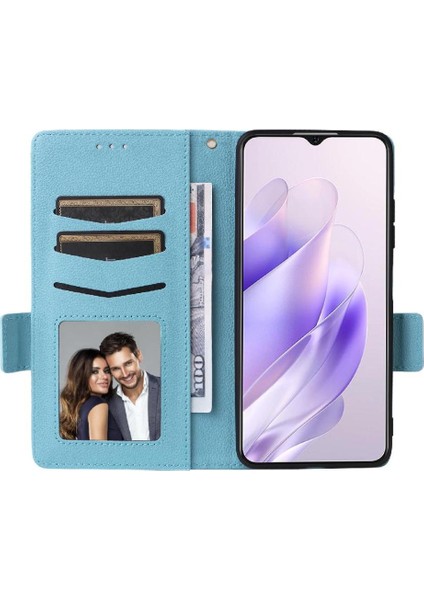 Oukitel C37 Kart Yuvaları Için Flip Case Tutucu Yan Toka Pu Deri Cüzdan (Yurt Dışından)