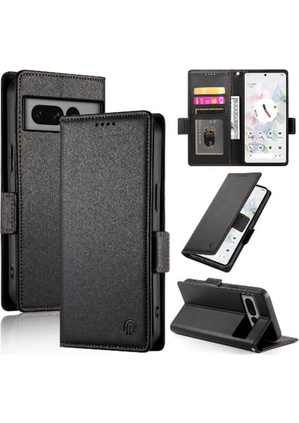 Google Piksel 7 Pro Cüzdan Kart Yuvaları Için Flip Case Iş Günlük Kullanım Flip (Yurt Dışından)