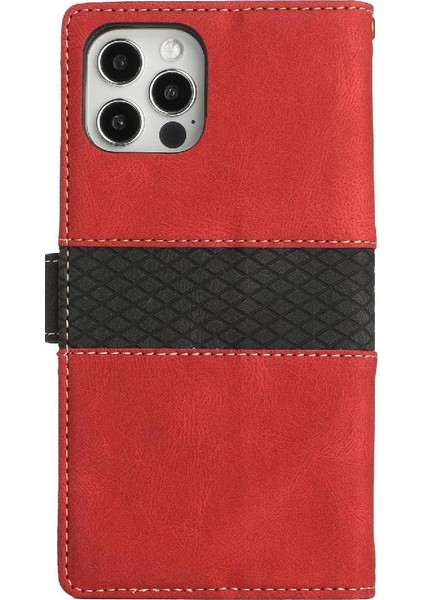 IPhone 12 Için Cüzdan Durumda Pro Max Kickstand Kart Yuvası Bilek Kayışı Manyetik (Yurt Dışından)