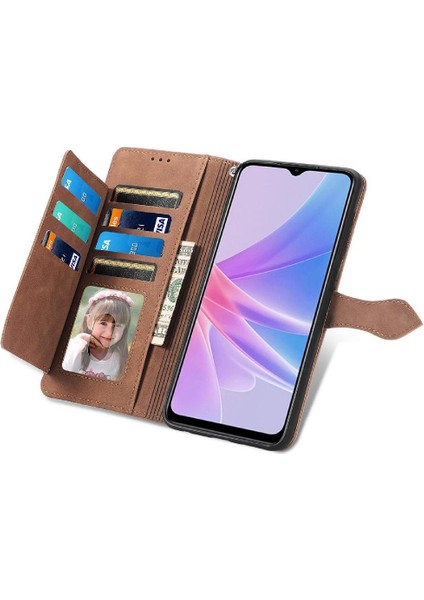 Oppo A78 5g Çoklu Kart Yuvası Iş Çok Renkli Cüzdan Flip Için Flip Case (Yurt Dışından)