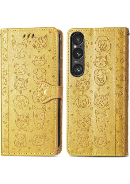 Sony Xperia 1 Vı Karikatür Hayvanlar Için Flip Case Deri Kılıf Kapak Çevirin (Yurt Dışından) fırsatları