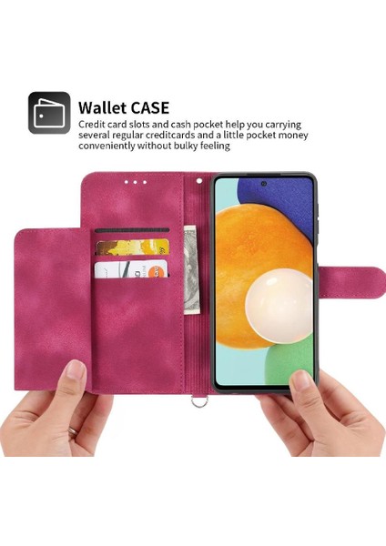 Oppo Oppo 7 5g Kabartmalı Bileklik Çoklu Kredi Kartı Yuvaları Için Flip Case (Yurt Dışından)