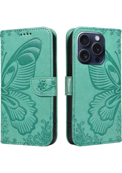 Kredi Kartı Yuvası ile IPhone 15 Pro Için Flip Case Ayrılabilir El Kayışı (Yurt Dışından)