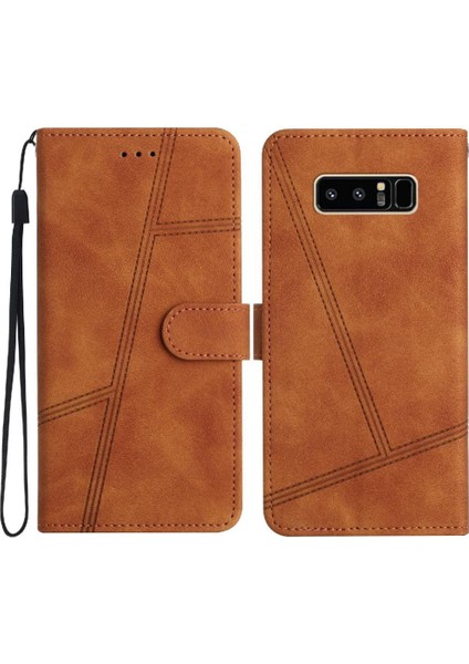 Samsung Galaxy Not 8 Için Flip Case Bilek Kayışı Tam Koruma Flip Folio (Yurt Dışından)