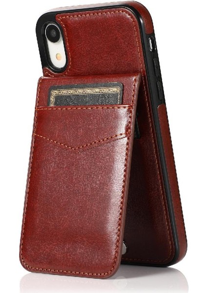 Kredi Toka ile IPhone Xr Premium Deri Çanta Cüzdan ile Uyumlu (Yurt Dışından)