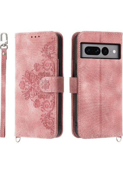 Google Piksel 7 Pro Kabartmalı Bileklik Çoklu Kredi Kartı Için Flip Case (Yurt Dışından)