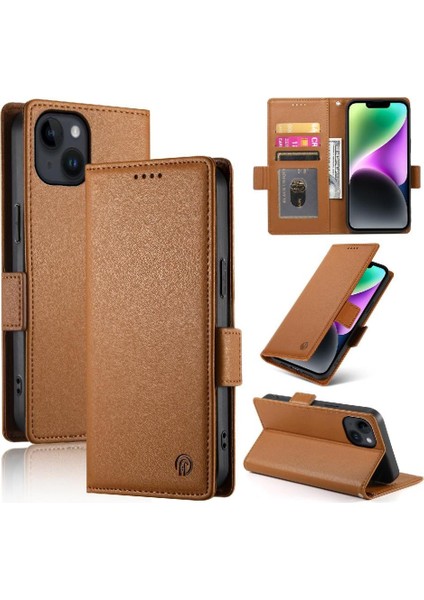 IPhone 14 Cüzdan Günlük Kullanım Için Flip Case Kartvizit Yuvaları (Yurt Dışından)