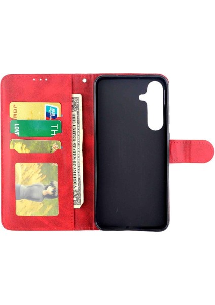Samsung Galaxy S24 Artı Pu Deri Kickstand Tam Kart Için Filp Durumda (Yurt Dışından) modelleri