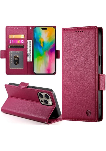 IPhone 16 Için Flip Case Pro Max Kart Yuvaları Flip Iş Cüzdan Günlük Kullanım (Yurt Dışından)