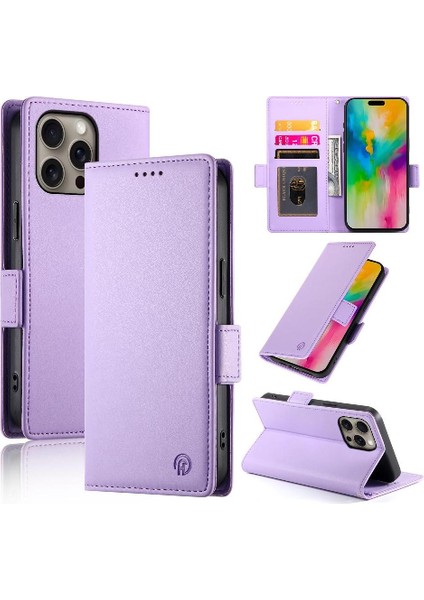 IPhone 16 Için Flip Case Pro Max Kart Yuvaları Flip Iş Cüzdan Günlük Kullanım (Yurt Dışından)