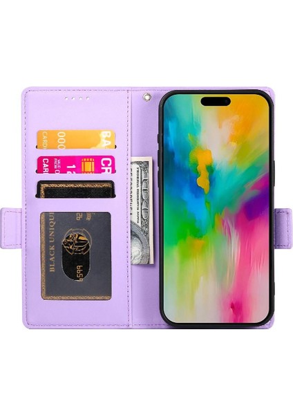 IPhone 16 Için Flip Case Pro Max Kart Yuvaları Flip Iş Cüzdan Günlük Kullanım (Yurt Dışından)