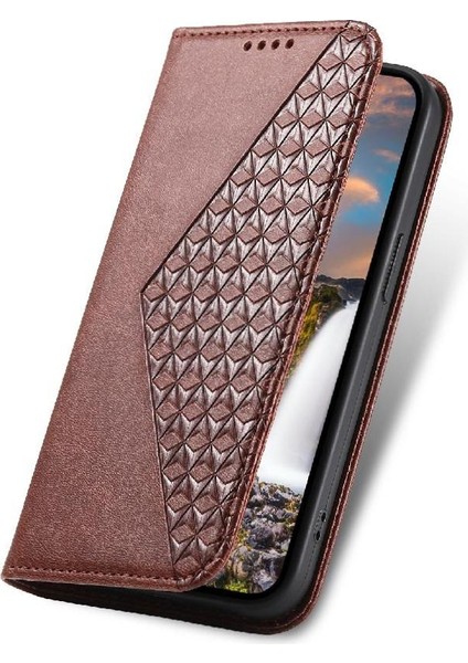 Sony Xperia 10 Iv El Kayışı Eşkenar Dörtgen Şekli Cüzdan Günlük Kullanım Için Flip Case (Yurt Dışından)