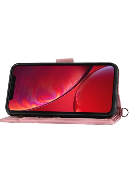 Iphone 11 Için Flip Case Xr Kabartmalı Çoklu Kredi Kartı Yuvaları Bileklik (Yurt Dışından) indirimleri