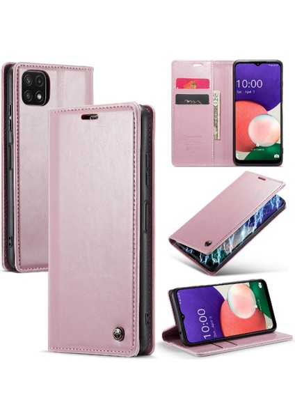 Samsung Galaxy A22 5g Için Flip Case Kart Tutucu Manyetik Cüzdan Retro (Yurt Dışından)