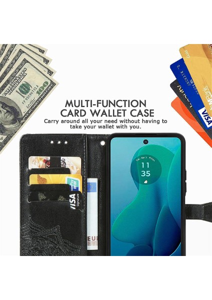 Motorola Moto G 2024 Flip Kapak Için Kılıf Darbeye Basit Iş Durum (Yurt Dışından) modelleri