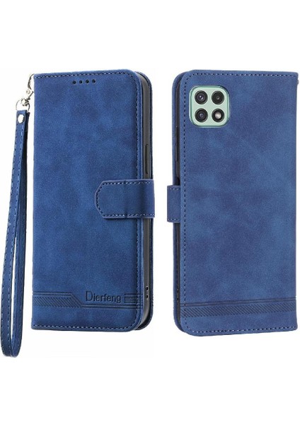 Samsung Galaxy A22 5g Manyetik Kapatma Kart Yuvaları Nakit Için Flip Case (Yurt Dışından)
