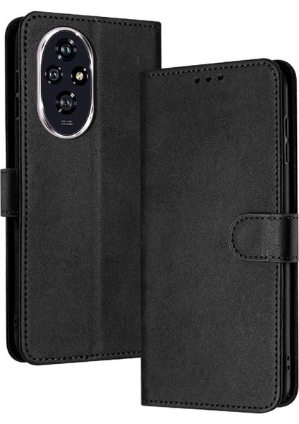 Kart Yuvası ile Onur 200 Pro Saf Renk Için Flip Case Pu Deri ile (Yurt Dışından)