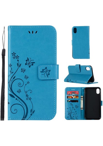 IPhone Xr Kickstand Manyetik Kapatma Kart Tutucu Bilek Kayışı Için Filp Durumda (Yurt Dışından)
