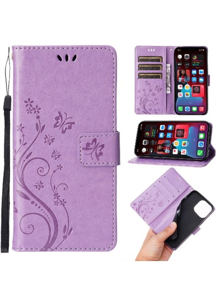 IPhone 15 Için Filp Durumda Pro Max Kart Tutucu Pu Deri Manyetik Kapatma (Yurt Dışından)
