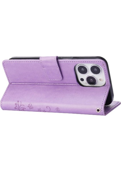 IPhone 15 Için Filp Durumda Pro Max Kart Tutucu Pu Deri Manyetik Kapatma (Yurt Dışından)