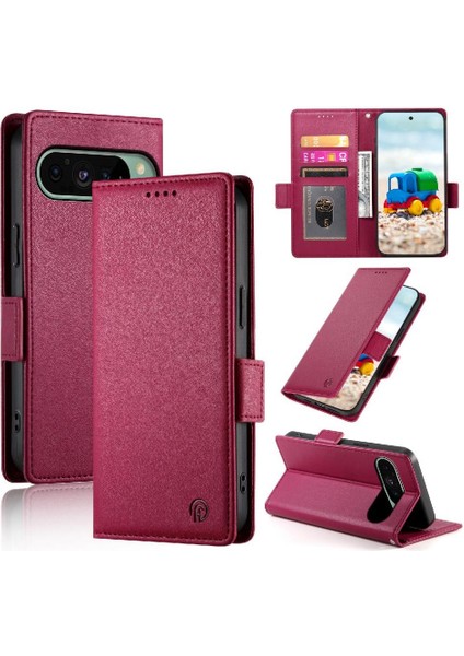 Google Piksel 9 Iş Çevirme Günlük Kullanım Cüzdan Kart Yuvaları Için Flip Case (Yurt Dışından)