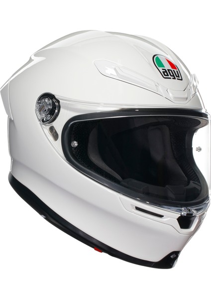 K6 S Mono White Kapalı Kask