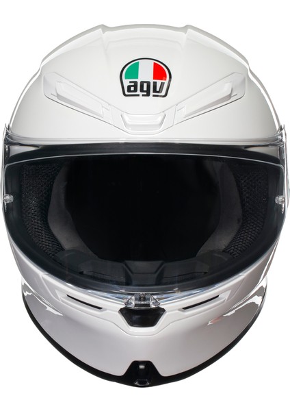 K6 S Mono White Kapalı Kask