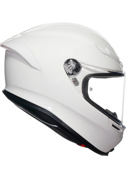 K6 S Mono White Kapalı Kask
