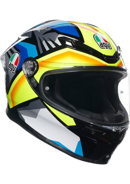 K6 S Joan Black Blue Yellow Kapalı Kask