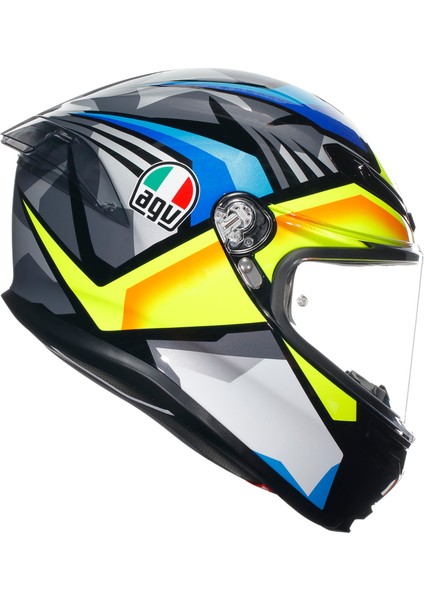 K6 S Joan Black Blue Yellow Kapalı Kask