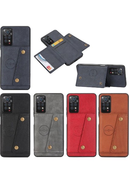 Cüzdan Durumda Xiaomi Redmi Not 11 4g Buit Demir Cüzdan Kılıf Kickstand (Yurt Dışından)